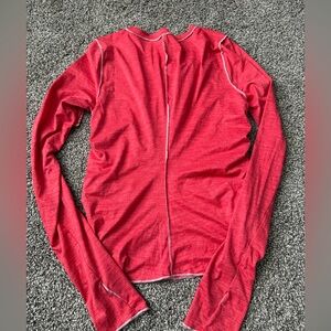 FP Movement by Free People Coral Long Sleeve Top with Contrast Seams